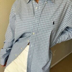 Ralph Lauren Button Down collegiate preppy coastal neutral minimalist beach 90s